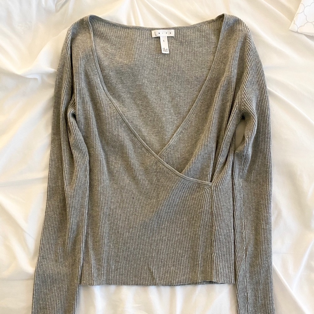 Rib Wrap Sweater
